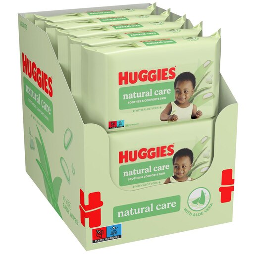 Servetele umede HUGGIES Natural Care, 10 pachete, 560 buc Servetele umede HUGGIES Natural Care, 10 pachete, 560 buc