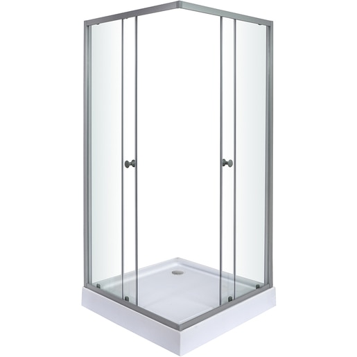 Cabina dus standard Arkell, patrata, 80 x 80 x 192 cm, sticla securizata 4mm, profil crom Cabina dus standard Arkell, patrata, 80 x 80 x 192 cm, sticla securizata 4mm, profil crom
