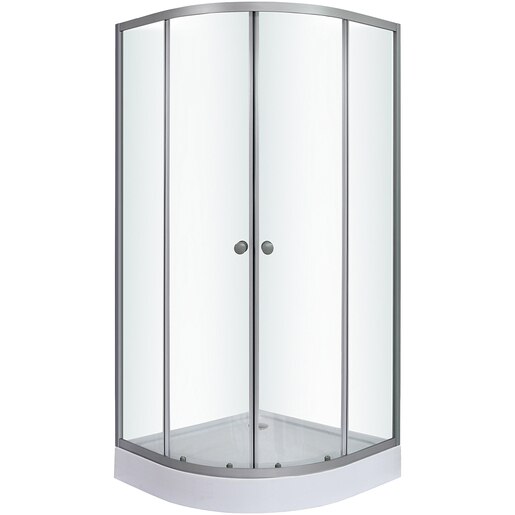 Cabina dus standard Arkell, semirotunda, 80 x 80 x 192 cm, sticla securizata 4mm, profil crom Cabina dus standard Arkell, semirotunda, 80 x 80 x 192 cm, sticla securizata 4mm, profil crom