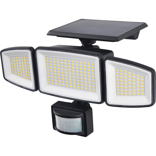 Proiector solar cu senzor, 4 W, 800lm, 5000K, IP54, plastic, negru Proiector solar cu senzor, 4 W, 800lm, 5000K, IP54, plastic, negru