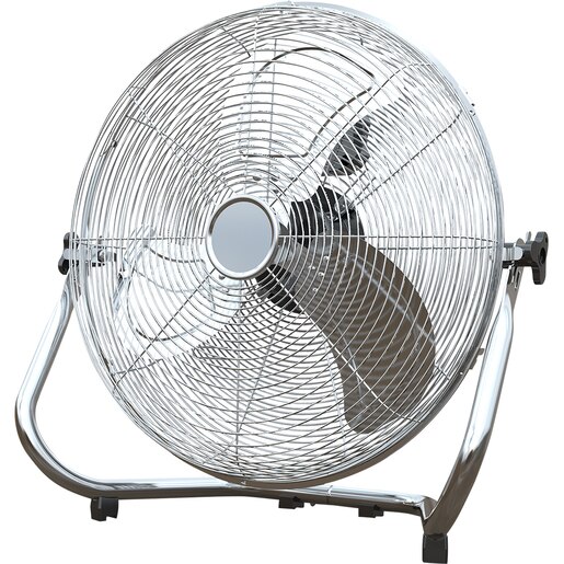 Ventilator industrial de podea, 3 trepte viteza, 45cm, 120W, crom Ventilator industrial de podea, 3 trepte viteza, 45cm, 120W, crom