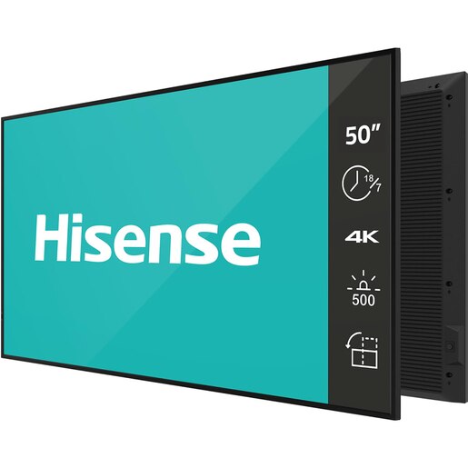 Display profesional HISENSE 50DM66D, 50", 4K UHD, 60Hz, Wi-Fi, Boxe, negru Display profesional HISENSE 50DM66D, 50", 4K UHD, 60Hz, Wi-Fi, Boxe, negru
