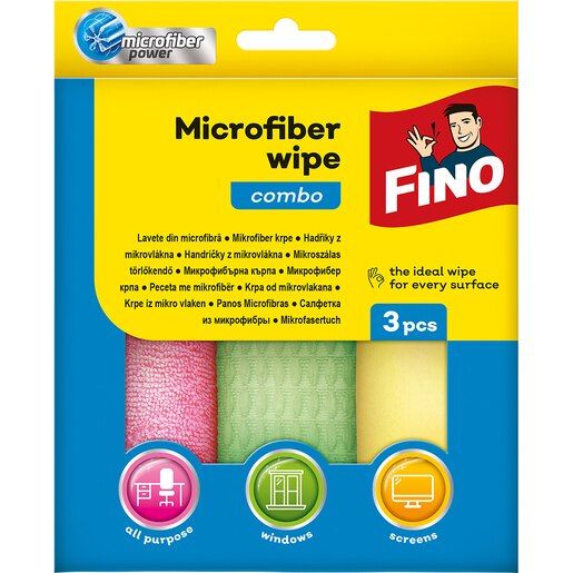 Laveta microfibra FINO, multicolor, 3 bucati Laveta microfibra FINO, multicolor, 3 bucati