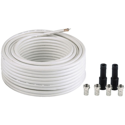 Kit cablu antena HAMA SAT Digital 56662, 40m, alb Kit cablu antena HAMA SAT Digital 56662, 40m, alb