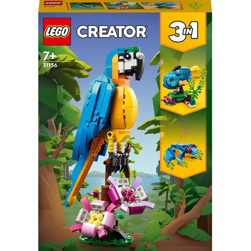 LEGO Creator 3in1: Papagal exotic 31136, 7 ani+, 253 piese LEGO Creator 3in1: Papagal exotic 31136, 7 ani+, 253 piese