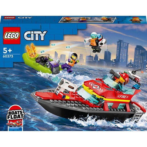 LEGO City: Barca de salvare a pompierilor 60373, 5 ani+, 144 piese LEGO City: Barca de salvare a pompierilor 60373, 5 ani+, 144 piese