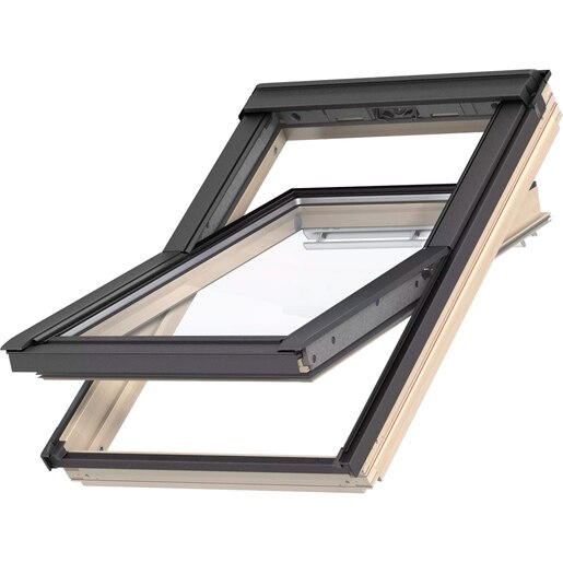 Fereastra mansarda VELUX Basic GZL MK06, lemn, operare de sus, 78 x 118 cm, gri antracit Fereastra mansarda VELUX Basic GZL MK06, lemn, operare de sus, 78 x 118 cm, gri antracit
