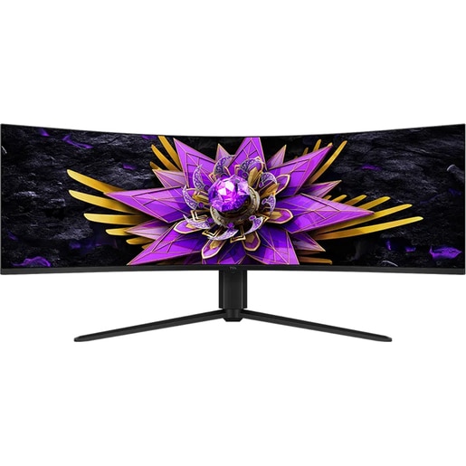 Monitor curbat QD-Mini LED Fast-HVA TCL 57R94, 57", Dual-UHD, 120Hz, FreeSync Premium, alb-negru Monitor curbat QD-Mini LED Fast-HVA TCL 57R94, 57", Dual-UHD, 120Hz, FreeSync Premium, alb-negru