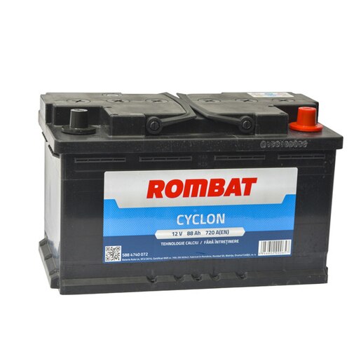 Baterie auto ROMBAT Cyclon 5884740072ROM, 12V, 88Ah, 720A Baterie auto ROMBAT Cyclon 5884740072ROM, 12V, 88Ah, 720A