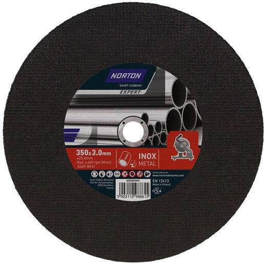 Disc debitare polizor NORTON Expert, 350 x 3 x 25 mm, oxid de aluminiu, maro Disc debitare polizor NORTON Expert, 350 x 3 x 25 mm, oxid de aluminiu, maro