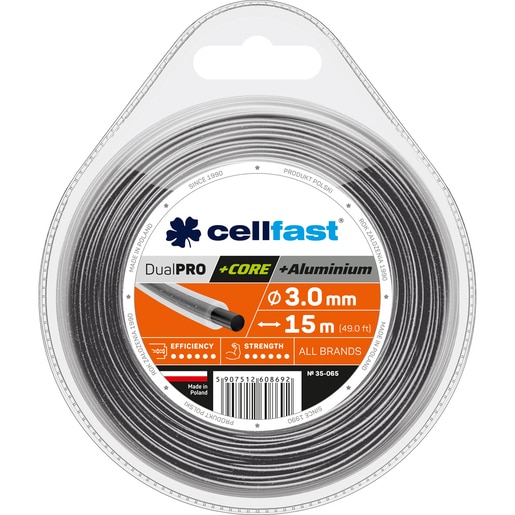 Fir insertie aluminiu trimmer, 3 mm, 15 m, negru Fir insertie aluminiu trimmer, 3 mm, 15 m, negru