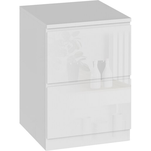Noptiera BLACK AND WHITE Optimum 05, 40 x 40 x 56.2 cm, alb lucios Noptiera BLACK AND WHITE Optimum 05, 40 x 40 x 56.2 cm, alb lucios