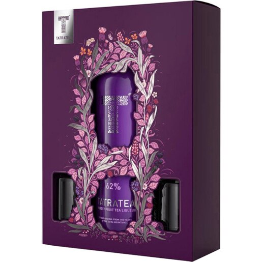 Set Lichior Tatratea Forest Fruit Tea, 0.7L + 2 pahare Set Lichior Tatratea Forest Fruit Tea, 0.7L + 2 pahare