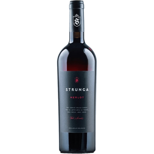 Vin rosu sec Strunga Merlot, 0.75L Vin rosu sec Strunga Merlot, 0.75L