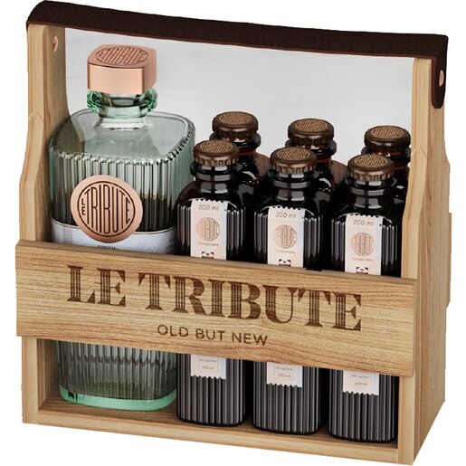Set Gin Le Tribute, 0.7L + Apa tonica, 6x 0.2L Set Gin Le Tribute, 0.7L + Apa tonica, 6x 0.2L