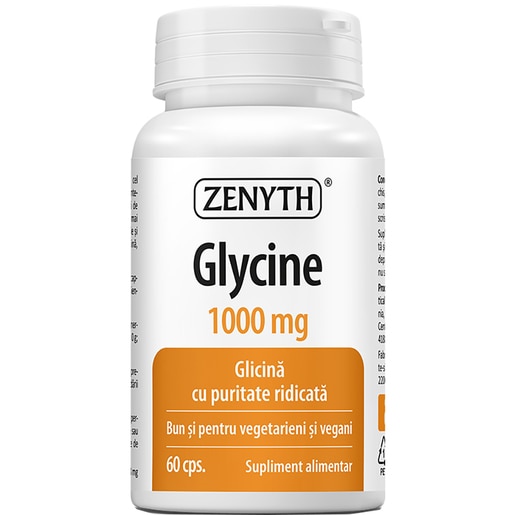 Supliment Glicina 1000 mg, 60 capsule, ZENYTH Supliment Glicina 1000 mg, 60 capsule, ZENYTH