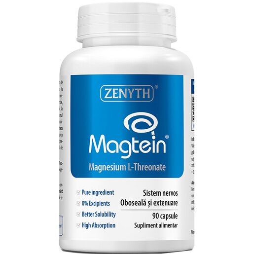 Supliment Magneziu Treonat Magtein, 90 capsule, ZENYTH Supliment Magneziu Treonat Magtein, 90 capsule, ZENYTH