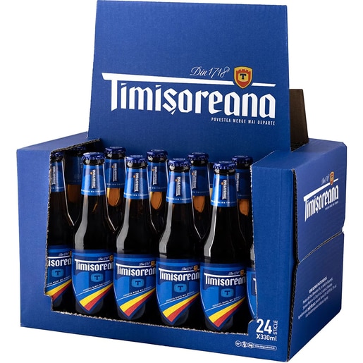 Bere blonda Timisoreana bax 0.33L x 24 sticle Bere blonda Timisoreana bax 0.33L x 24 sticle