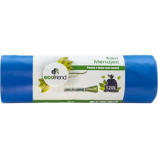 Saci menajeri ECOFRIEND 7933, 120 l, 10 bucati/rola Saci menajeri ECOFRIEND 7933, 120 l, 10 bucati/rola