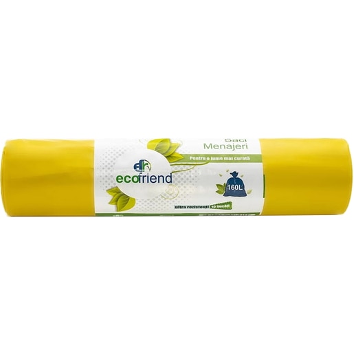 Saci menajeri ECOFRIEND 7934, 160 l, 10 bucati/rola Saci menajeri ECOFRIEND 7934, 160 l, 10 bucati/rola