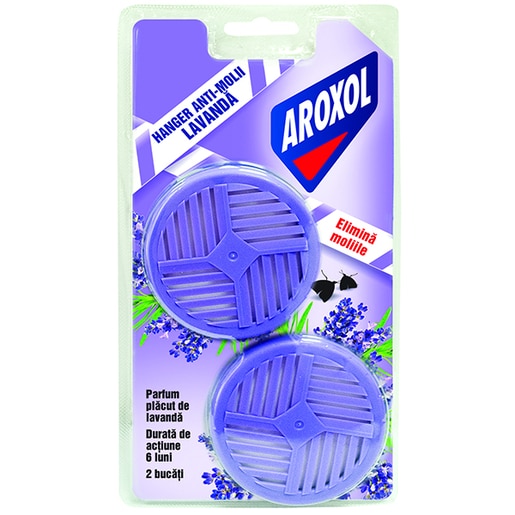 Hanger anti-molii AROXOL Lavanda, 2 buc Hanger anti-molii AROXOL Lavanda, 2 buc