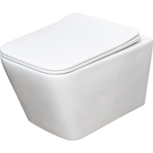 Vas WC suspendat TR-A1255W, rimless, ceramica, 36 x 52 x 34 cm, alb Vas WC suspendat TR-A1255W, rimless, ceramica, 36 x 52 x 34 cm, alb