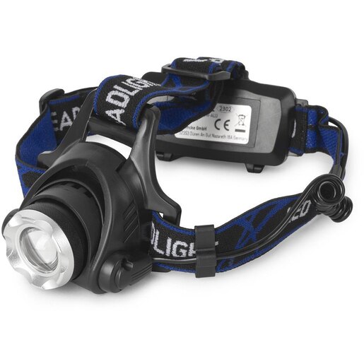 Lanterna LED frontala ENTAC EHL-ZOOM-5W-ALU, 600LM, IP44, negru Lanterna LED frontala ENTAC EHL-ZOOM-5W-ALU, 600LM, IP44, negru