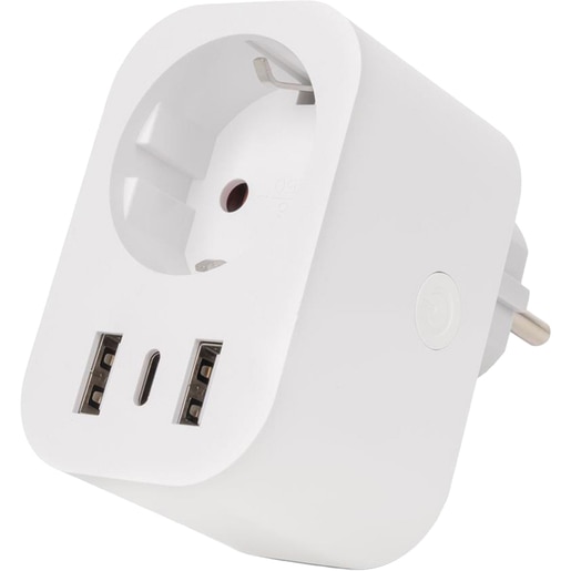 Adaptor priza ENTAC ES-SSAUSB-WIBLE, 3680W, IP20, alb Adaptor priza ENTAC ES-SSAUSB-WIBLE, 3680W, IP20, alb