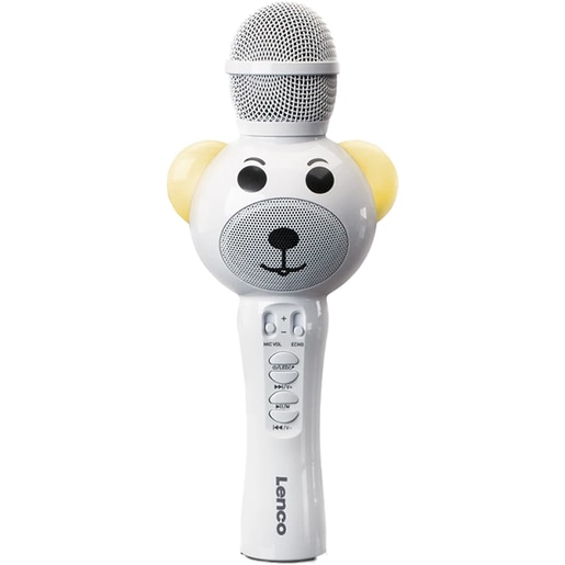 Microfon karaoke LENCO BMC-060WH, Bluetooth, USB, alb Microfon karaoke LENCO BMC-060WH, Bluetooth, USB, alb