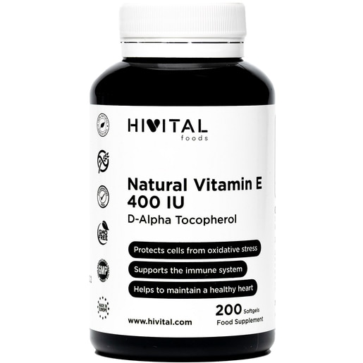Vitamina E naturala 400UI, 200 capsule, HIVITAL Vitamina E naturala 400UI, 200 capsule, HIVITAL