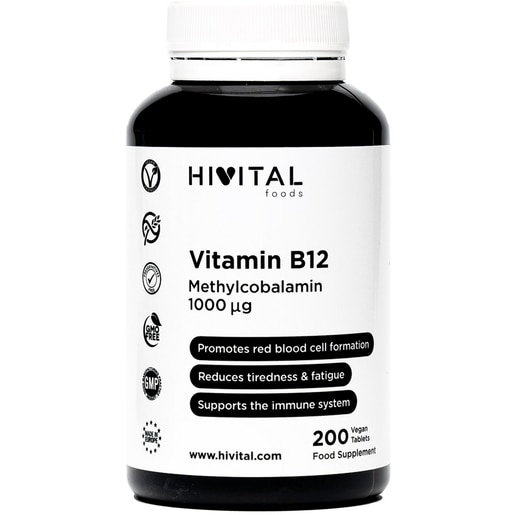Supliment Vitamina B12, 200 capsule, HIVITAL Supliment Vitamina B12, 200 capsule, HIVITAL