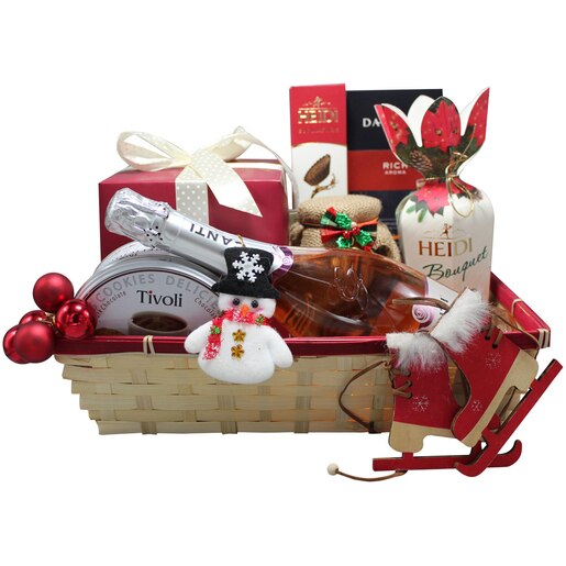 Cos cadou LUXURY BASKETS Craciun Fericit 8CF Cos cadou LUXURY BASKETS Craciun Fericit 8CF