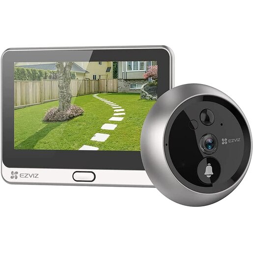 Sonerie video Wireless EZVIZ DP2C, 1080p, 4600 mAh, ecran 4,3", unghi 155, Senzor PIR/ Temperatura/Lumina, argintiu Sonerie video Wireless EZVIZ DP2C, 1080p, 4600 mAh, ecran 4,3", unghi 155, Senzor PIR/ Temperatura/Lumina, argintiu