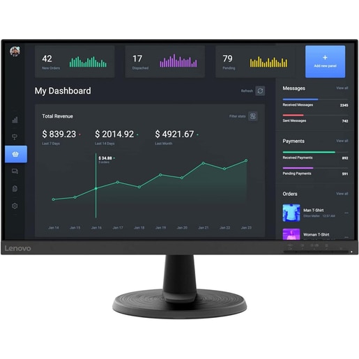 Monitor WLED VA LENOVO C24-40, 23.8", Full HD, 75Hz, AMD FreeSync, negru Monitor WLED VA LENOVO C24-40, 23.8", Full HD, 75Hz, AMD FreeSync, negru