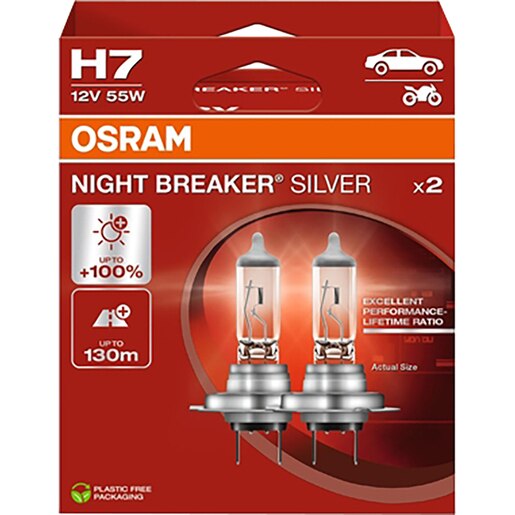 Bec auto OSRAM Night Breaker Silver, 55W, 12V, H7, 2buc Bec auto OSRAM Night Breaker Silver, 55W, 12V, H7, 2buc