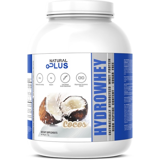 Pudra proteica Hydrowhey Protein, cocos, 2 kg, NATURAL PLUS Pudra proteica Hydrowhey Protein, cocos, 2 kg, NATURAL PLUS