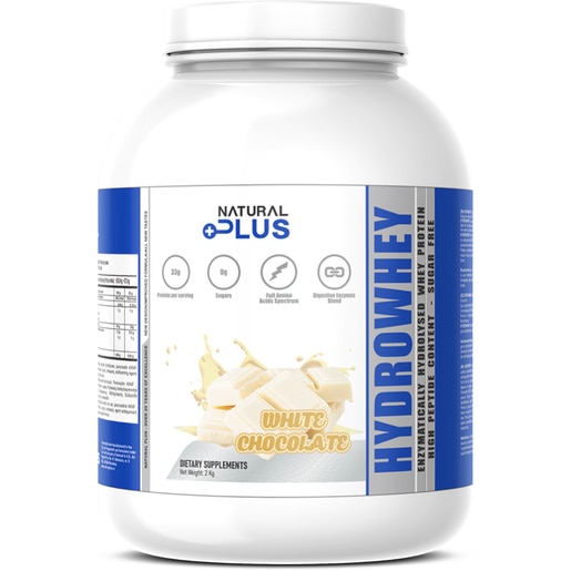 Pudra proteica Hydrowhey Protein, ciocolata alba, 2 kg, NATURAL PLUS Pudra proteica Hydrowhey Protein, ciocolata alba, 2 kg, NATURAL PLUS