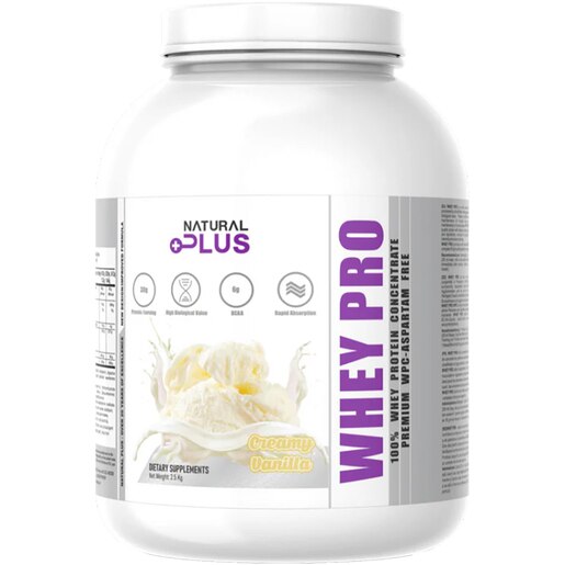 Pudra proteica Whey Pro Premium, vanilie, 2.5 kg, NATURAL PLUS Pudra proteica Whey Pro Premium, vanilie, 2.5 kg, NATURAL PLUS