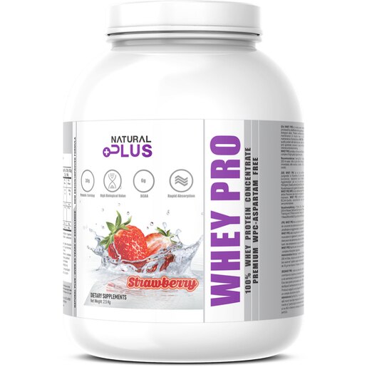 Pudra proteica Whey Pro Premium, capsuni, 2.5 kg, NATURAL PLUS Pudra proteica Whey Pro Premium, capsuni, 2.5 kg, NATURAL PLUS