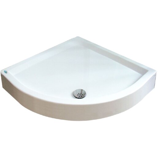 Cadita dus FIBREX Clara, semirotunda, acril, 90 x 90 x 13 cm, alb Cadita dus FIBREX Clara, semirotunda, acril, 90 x 90 x 13 cm, alb