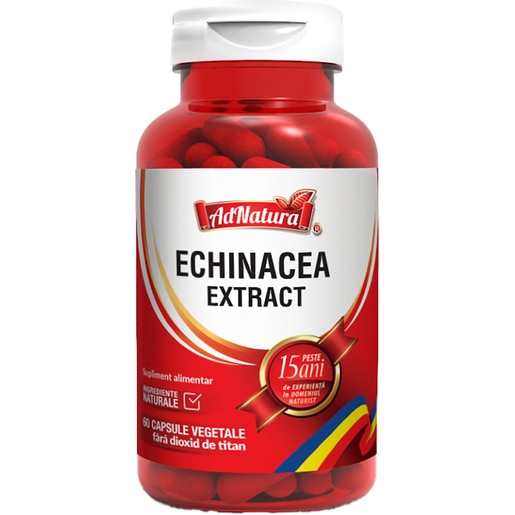 Supliment Echinacea Extract 400 mg, 60 capsule, AD NATURA Supliment Echinacea Extract 400 mg, 60 capsule, AD NATURA