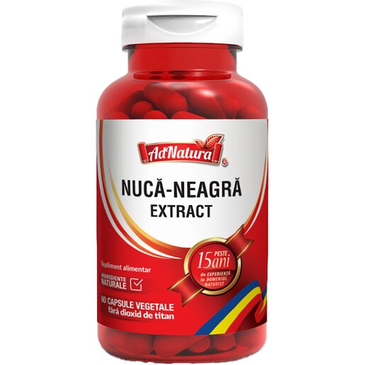 Supliment Nuca Neagra extract, 60 capsule, AD NATURA Supliment Nuca Neagra extract, 60 capsule, AD NATURA