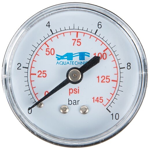 Manometru AQUATEHNICA MAN10-BACK, 1/4'', 10 bar, plastic Manometru AQUATEHNICA MAN10-BACK, 1/4'', 10 bar, plastic
