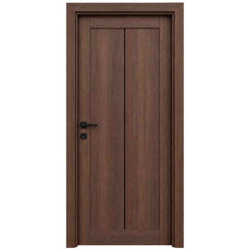 Usa interior Lino, fara geam, reversibila, MDF, 88 x 203 cm, maro inchis Usa interior Lino, fara geam, reversibila, MDF, 88 x 203 cm, maro inchis