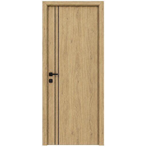 Usa interior Verto 2, fara geam, reversibila, MDF, 88 x 203 cm, stejar Usa interior Verto 2, fara geam, reversibila, MDF, 88 x 203 cm, stejar