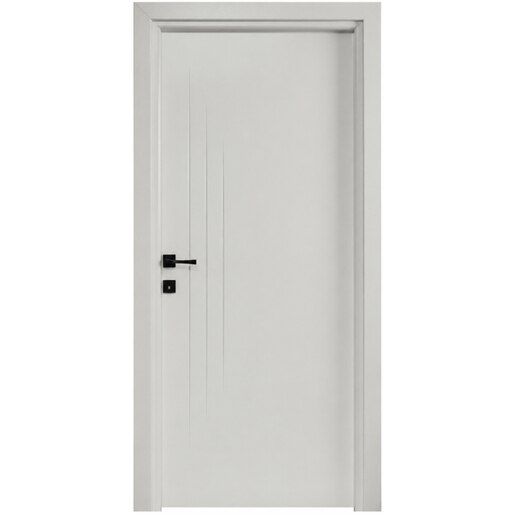 Usa interior Three Lines, fara geam, reversibila, MDF, 68 x 203 cm, crem Usa interior Three Lines, fara geam, reversibila, MDF, 68 x 203 cm, crem
