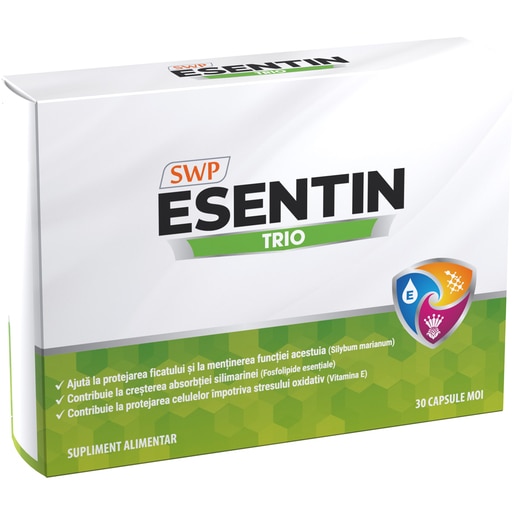 Supliment alimentar Esentin Trio, 30 capsule, SUN WAVE PHARMA Supliment alimentar Esentin Trio, 30 capsule, SUN WAVE PHARMA
