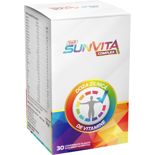 Supliment alimentar Sunvita Complex, 30 capsule, SUN WAVE PHARMA Supliment alimentar Sunvita Complex, 30 capsule, SUN WAVE PHARMA