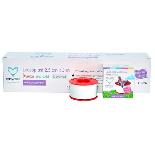 Leucoplast EASYCARE panza, 2.5cm x 5m, 10buc Leucoplast EASYCARE panza, 2.5cm x 5m, 10buc
