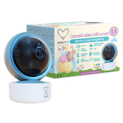 Monitor video digital EASYCARE Wi-Fi Smart EASY00141, alb-negru Monitor video digital EASYCARE Wi-Fi Smart EASY00141, alb-negru